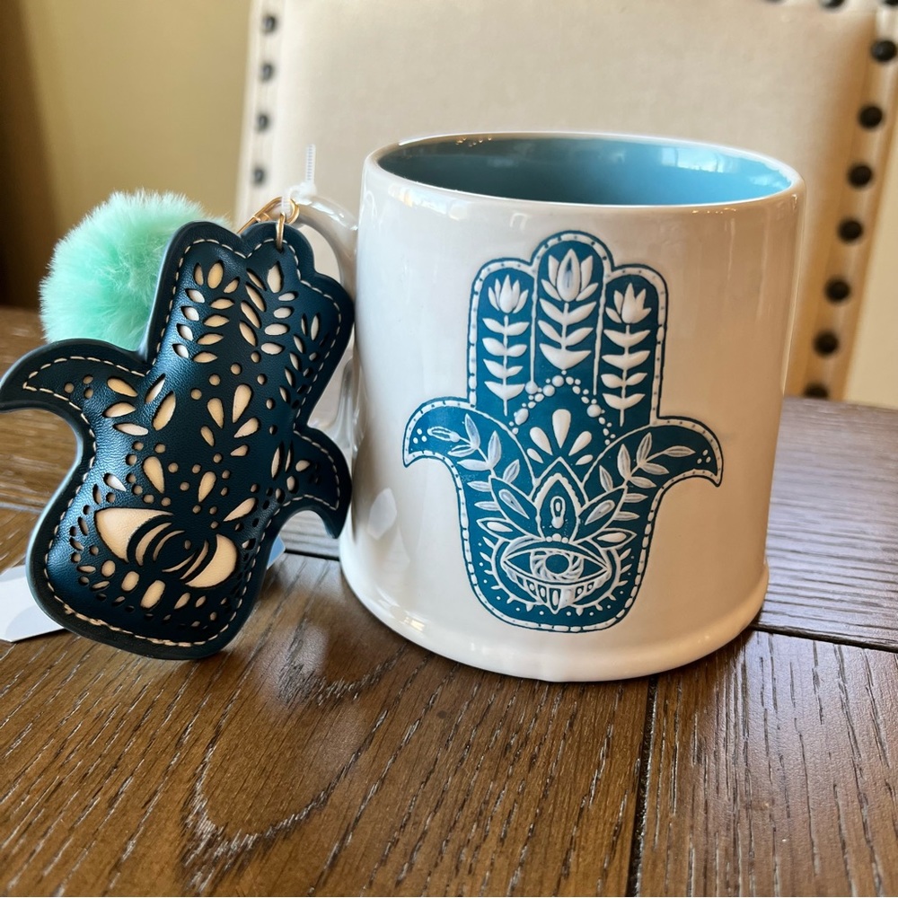 Bohemian Hamsa Mug Hamsa keychain Bonus NWT